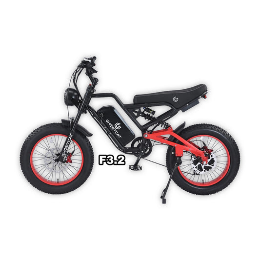 eMOTO GHOSTCAT F3.2 - Black & Red - Ready to Ride