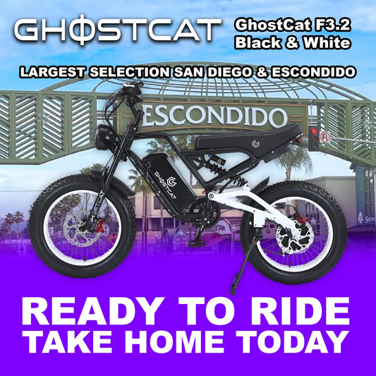 eMOTO GHOSTCAT F3.2 - Black & White - Ready to Ride