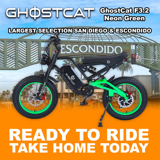 eMOTO GHOSTCAT F3.2 - Neon Green - Ready to Ride