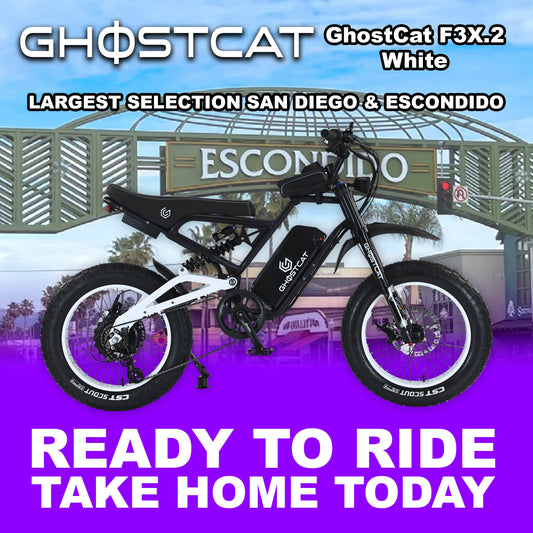 eMOTO GHOSTCAT F3X.2 Pro - White - Ready to Ride