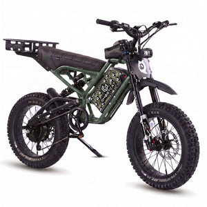 GhostCat F4X Hunter's Edition Full Bundle Army Green with Ghost Green Camo battery decal and rear rack