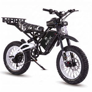 GhostCat F4X Hunter's Edition Full Bundle White with Grunge battery decal and rear rack