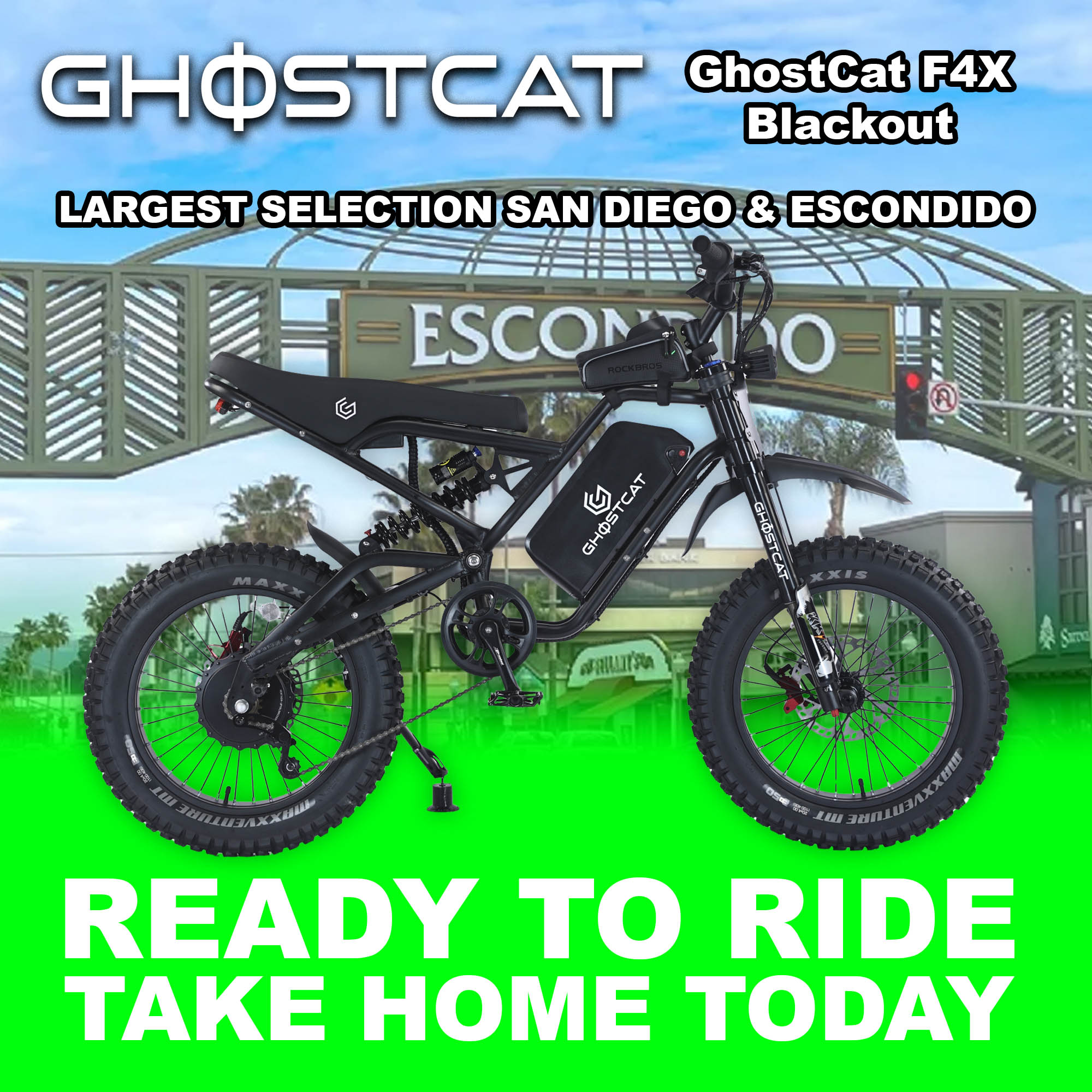 eMOTO GHOSTCAT F4X Pro - Blackout - Ready to Ride