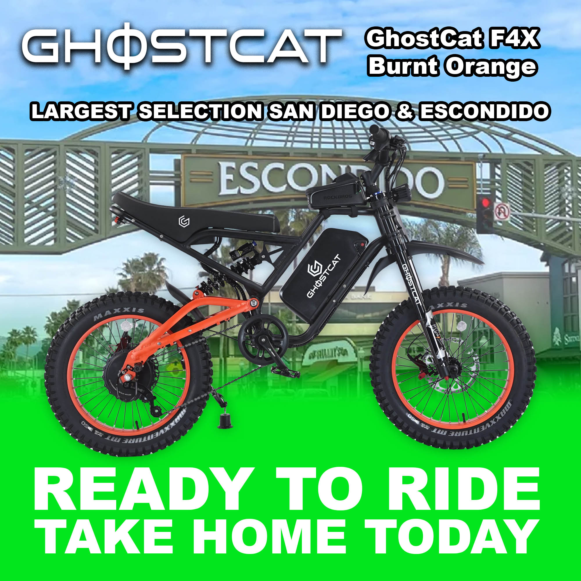 electric bicycles orange county eMOTO GHOSTCAT F4X Pro - Burnt Orange