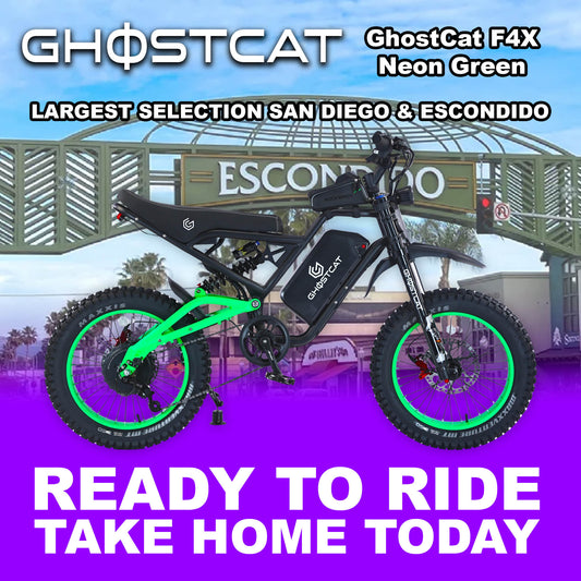 eMOTO GhostCat F4X Pro - Neon Green - Ready to Ride