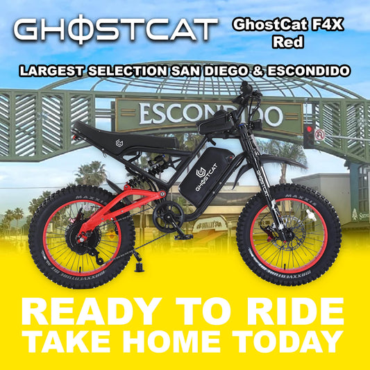 eMOTO GHOSTCAT F4X Pro - Red - Ready to Ride