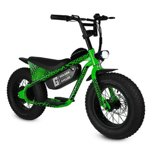 GOLDEN CYCLE Big Boy 350w Micro eBike 16x4 Fat Electric Mini Fat Tire eBike - Mini eBike - GOLDE|MINI|GREEN|0308 eBike Super Shop