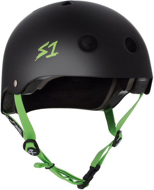 eBike Helmet - S1 Lifer Helmet Black with Neon Green Straps - X-Large