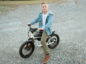 HIMIWAY C1 Kids E - Bike 350 w Step Over Ebike 16x3 Fat Electric Mini Fat Tire eBike - Moto Style - eBike Super Shop