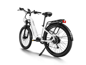 HIMIWAY Rambler 500 w Step Thru Ebike 27.5x2.4 Urban Electric Beach Cruiser eBike - Beach Cruiser eBike - HIMIW|BEACH|WHITE|0165 eBike Super Shop