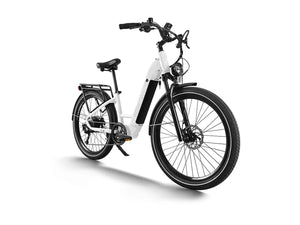 HIMIWAY Rambler 500 w Step Thru Ebike 27.5x2.4 Urban Electric Beach Cruiser eBike - Beach Cruiser eBike - HIMIW|BEACH|WHITE|0165 eBike Super Shop