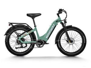 HIMIWAY Zebra ST 750 w Step Thru Ebike 26x4 Fat Electric Fat Tire Mountain eBike - Mountain eBike - HIMIW|MOUNT|GREEN|0158 eBike Super Shop
