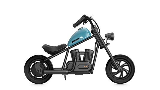 HYPER GOGO Cruiser 12 Electric Kids Mini Motorcycle eBike - 21.9v 160 w - Youth eMotorcycle - HYPER|BLUE|2246 eBike Super Shop