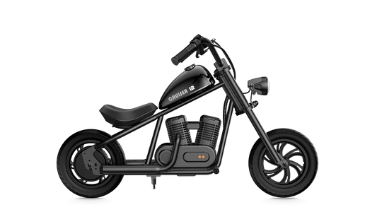 HYPER GOGO Cruiser 12 Electric Kids Mini Motorcycle eBike - 21.9v 160 w - Youth eMotorcycle - HYPER|BLACKNOTR|2251 eBike Super Shop