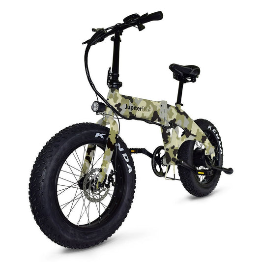 JUPITER Folding Fat Tire eBike Defiant - Folding Step Over 750 w Electric Folding eBike - Folding Ebike - JUPIT|CAMOU|1838 eBike Super Shop
