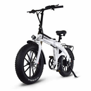 JUPITER Folding Fat Tire eBike Defiant Pro - Folding Step Over 750 w Electric Folding eBike - Folding Ebike - JUPIT|WHITE|1840 eBike Super Shop