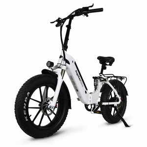 JUPITER Folding Fat Tire eBike Defiant ST - Folding Step Thru 750 w Electric Folding eBike - Folding Ebike - JUPIT|WHITE|1844 eBike Super Shop
