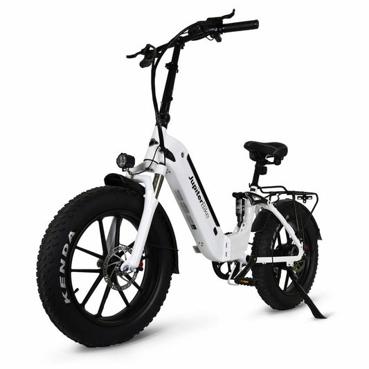 JUPITER Folding Fat Tire eBike Defiant ST - Folding Step Thru 750 w Electric Folding eBike - Folding Ebike - JUPIT|WHITE|1844 eBike Super Shop