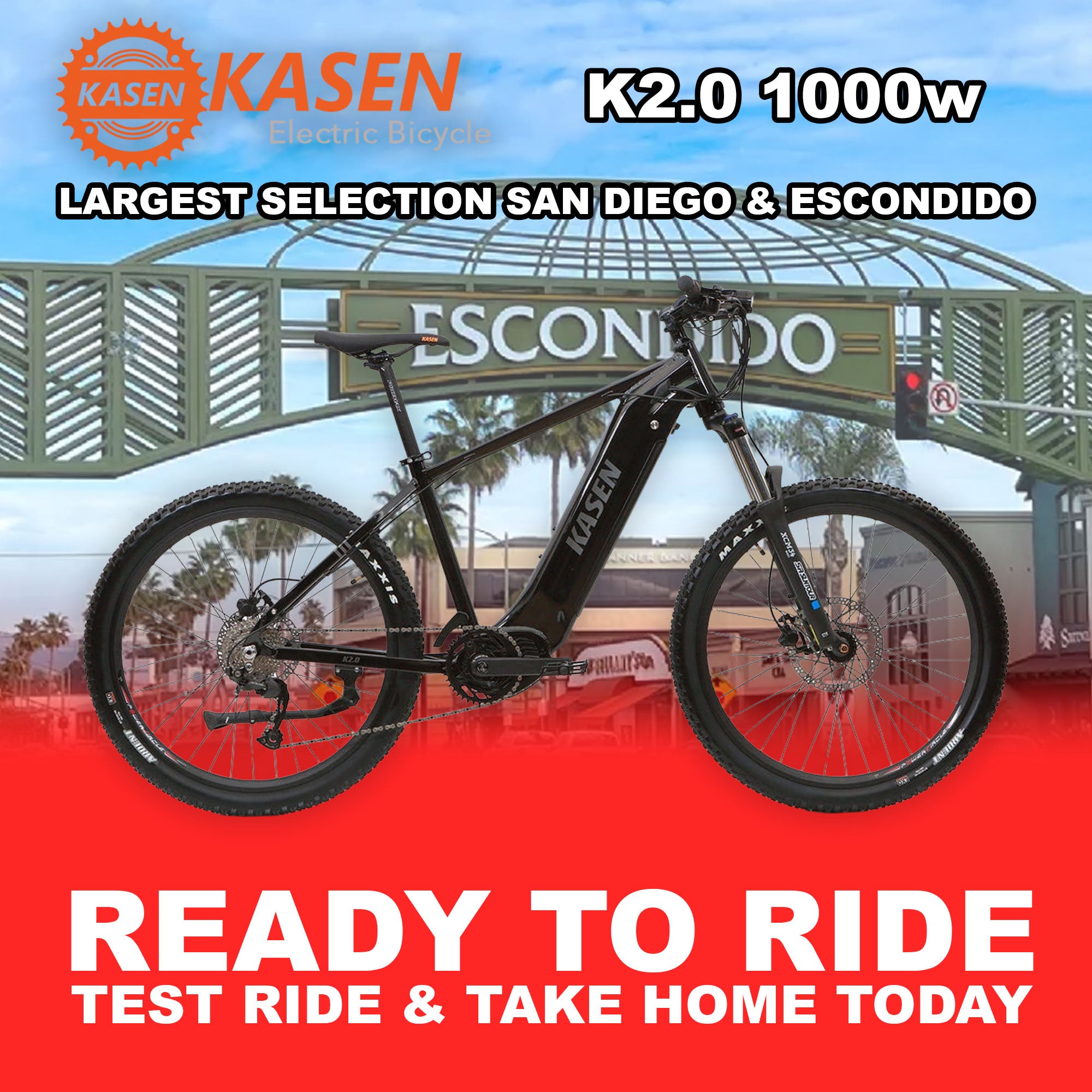 eBike KASEN K2.0 1000w - Black - Ready to Ride