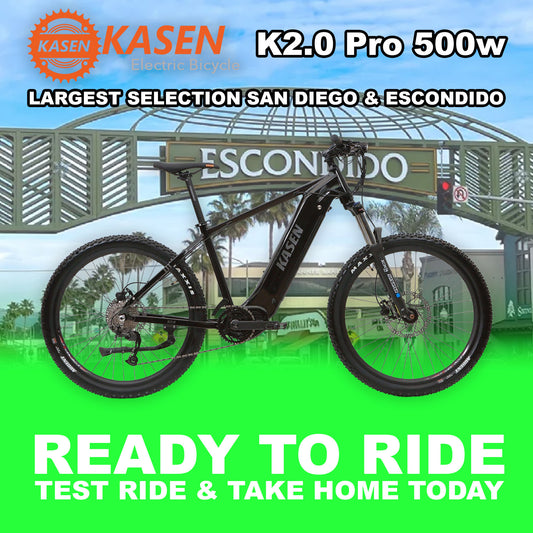 eBike Kasen K2.0 Pro 500w - Black - Ready to Ride