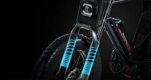 MACFOX X1S Commuter Electric e - Moto Style eBike - Step Over 500 w Electric Mini Fat Tire eBike - Moto Style Bike - MACFO|SINGLBLACK|2349 eBike Super Shop