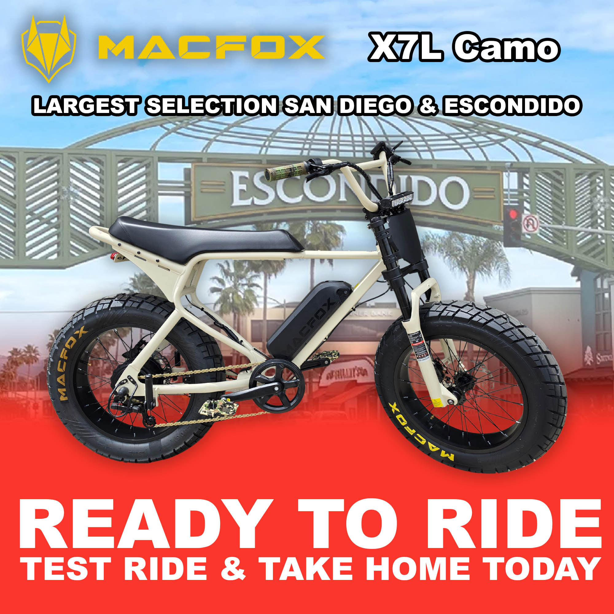 Buy eBike Macfox X7L - Camo - Ready to Ride Online - In Stock Now