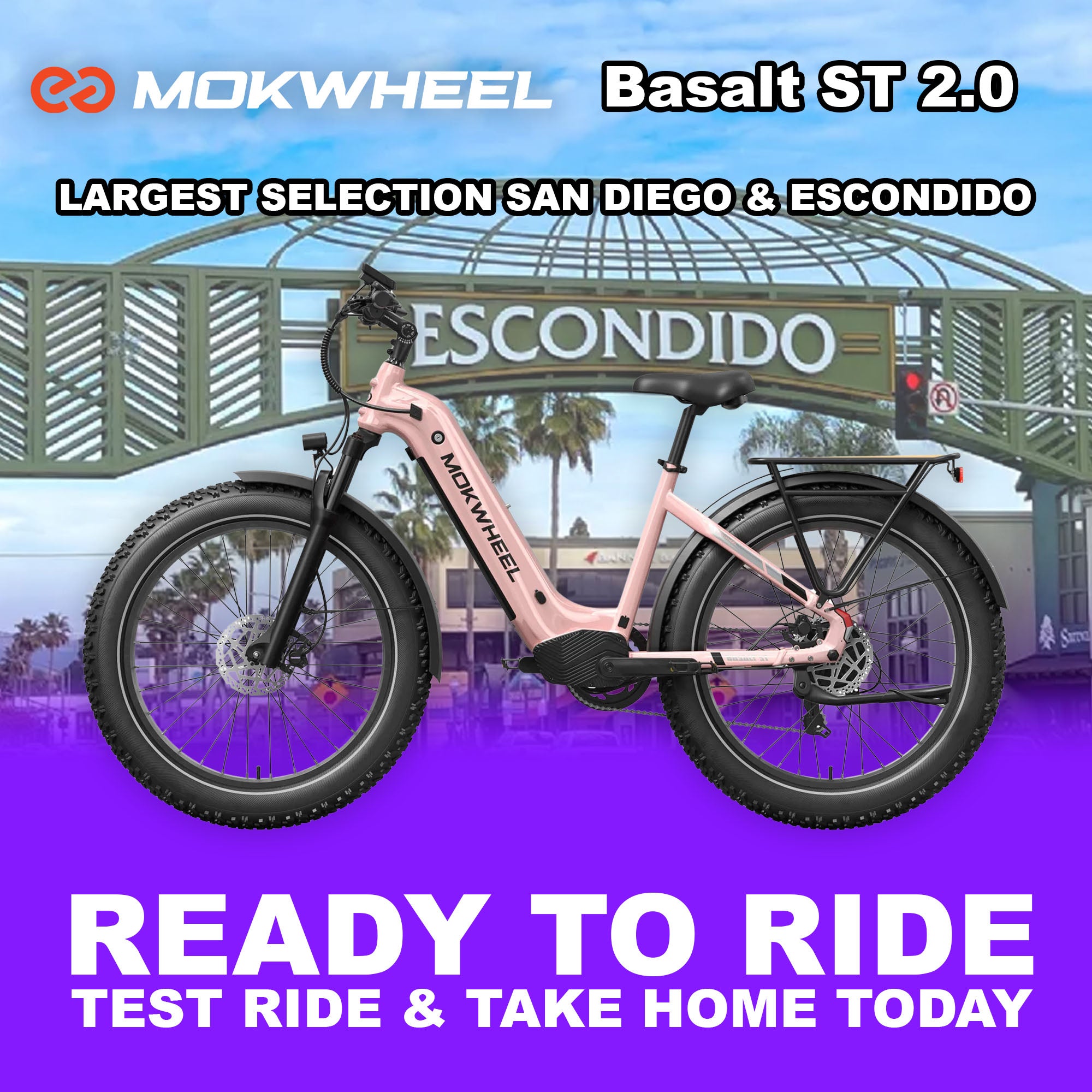 elektrofahrrad pink eBike Mokwheel Basalt ST 2.0 - Pink S
