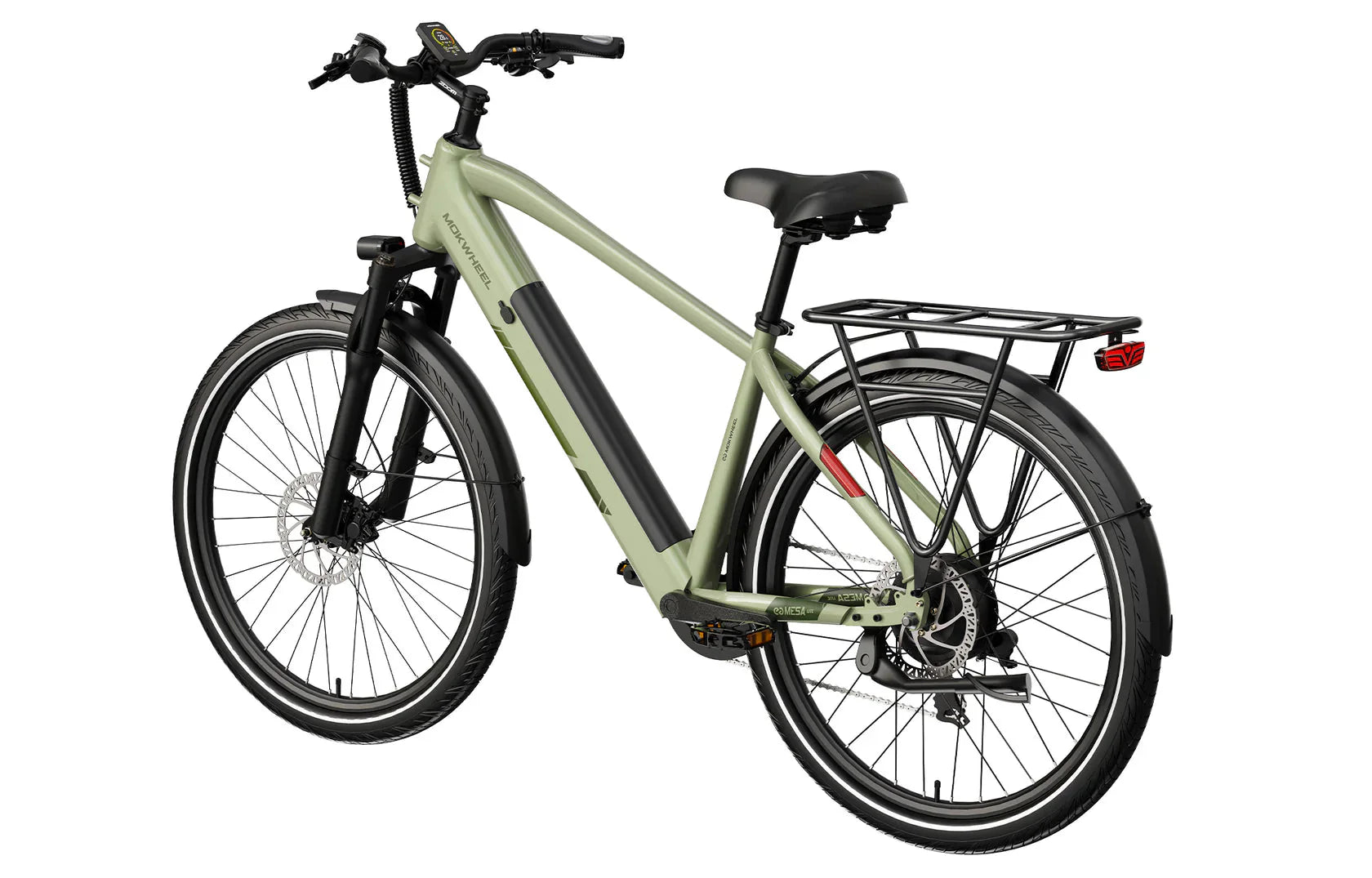 MOKWHEEL Mesa Light 2.0 350 w Step Over Ebike 27.5x2.4 Urban Electric Commuter Bike - Road eBike - MOKWH|WHITE|1535 eBike Super Shop
