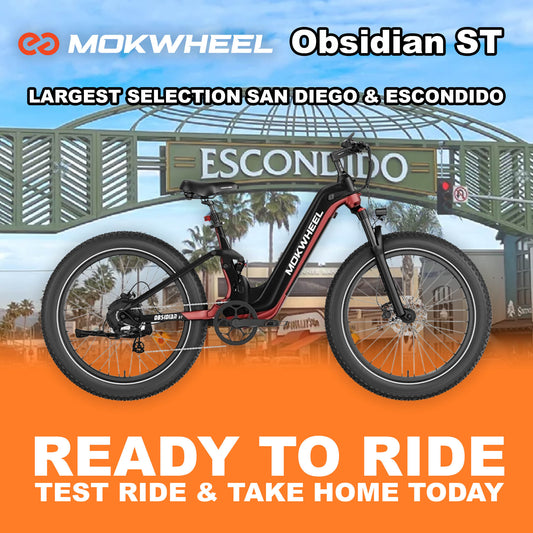 eBike Mokwheel Obsidian ST - Black & Red - Ready to Ride