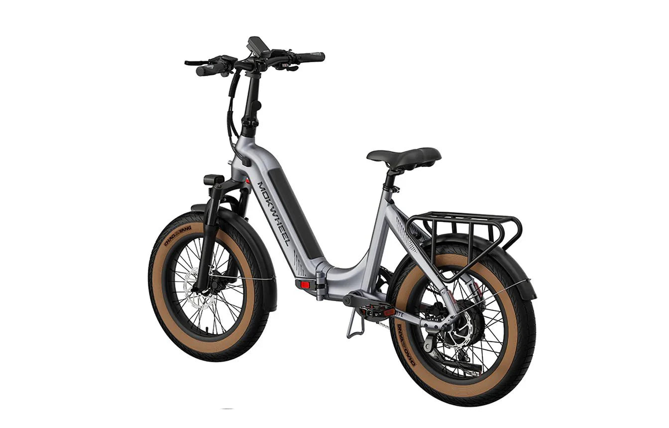 MOKWHEEL Slate 500 w Step Thru Ebike 20x3 Road Electric Folding eBike - Folding Ebike - eBike Super Shop