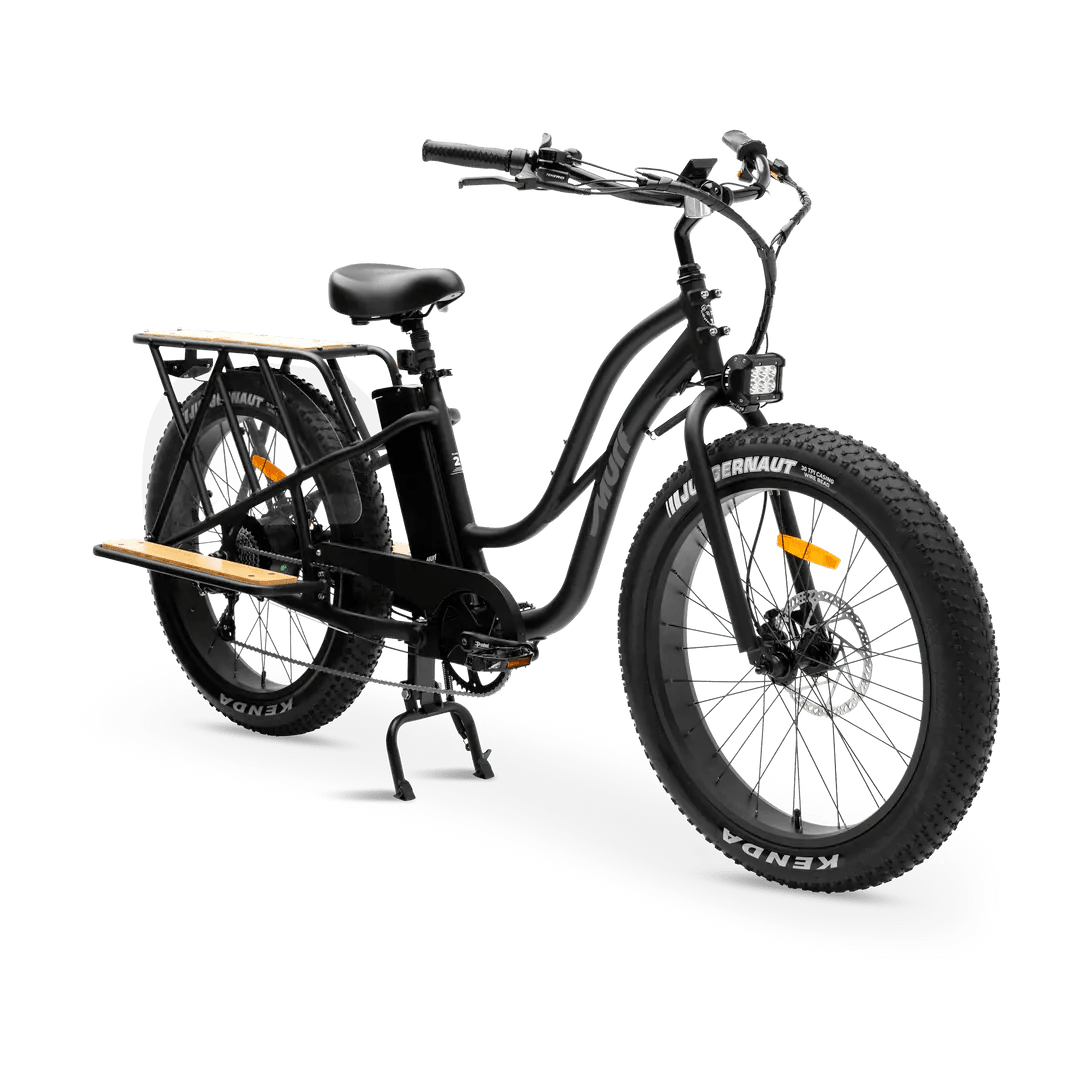 MURF Alpha Cargo Fat Tire Electric Cargo Beach Cruiser eBike - 52v 750 w Electric Cargo eBike - Cargo eBike - MURF|BLACK|2305 eBike Super Shop