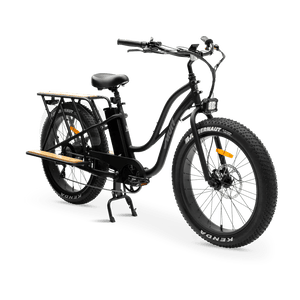 MURF Alpha Cargo Fat Tire Electric Cargo Beach Cruiser eBike - 52v 750 w Electric Cargo eBike - Cargo eBike - MURF|BLACK|2305 eBike Super Shop
