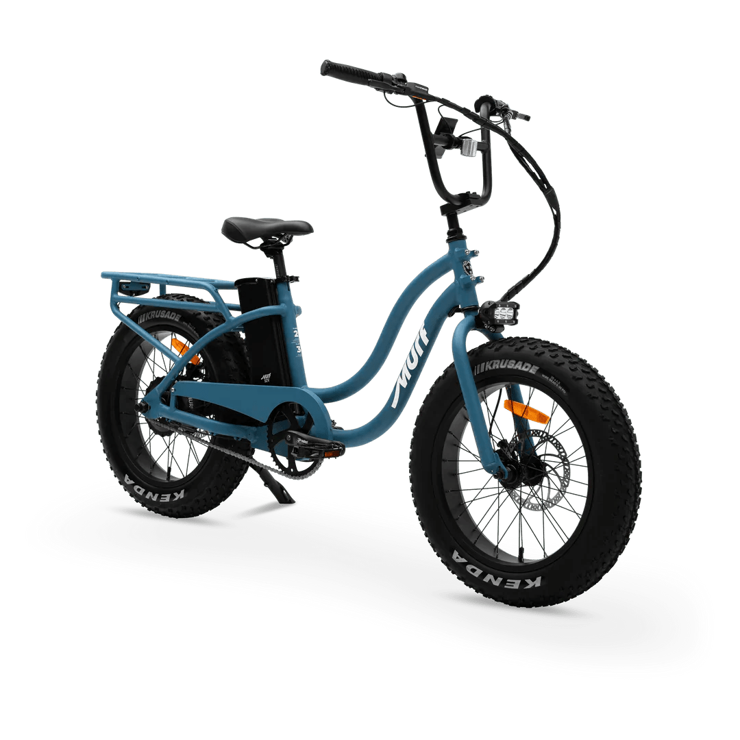 MURF Electric Urban eBike Higgs Step - Thru - 52v 750 w Fat Tire Electric Beach Cruiser eBike - Fat Tire Cruiser eBike - MURF|BLUE|2287 eBike Super Shop