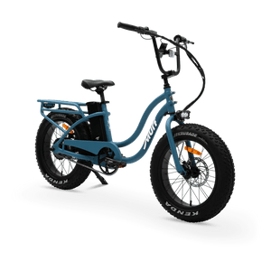 MURF Electric Urban eBike Higgs Step - Thru - 52v 750 w Fat Tire Electric Beach Cruiser eBike - Fat Tire Cruiser eBike - MURF|BLUE|2287 eBike Super Shop