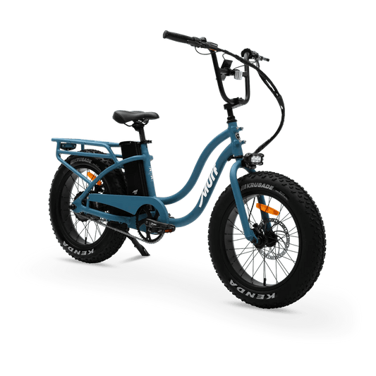 MURF Electric Urban eBike Higgs Step - Thru - 52v 750 w Fat Tire Electric Beach Cruiser eBike - Fat Tire Cruiser eBike - MURF|BLUE|2287 eBike Super Shop