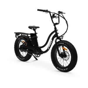 MURF Electric Urban eBike Higgs Step - Thru - 52v 750 w Fat Tire Electric Beach Cruiser eBike - Fat Tire Cruiser eBike - MURF|BLACK|2286 eBike Super Shop