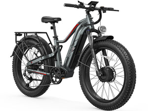 Gray Freesky Eurostar Turbo M-410 electric scooter, side view, showing sleek design and sturdy frame