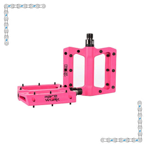 Pink alloy bicycle pedals, product image, model number 4530230