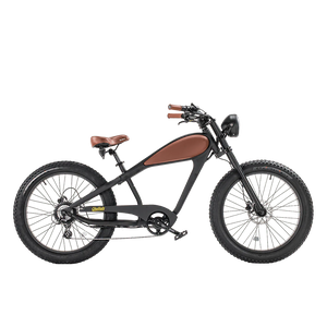 REVI Cheetah 750w Step Over Ebike 26x4 Fat Tire Electric Vintage eBike - Fat Tire eBike - REVI|FATT|BLACK48V1|0029 eBike Super Shop