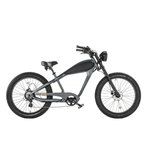 REVI Cheetah 750w Step Over Ebike 26x4 Fat Tire Electric Vintage eBike - Fat Tire eBike - REVI|FATT|GRAY48V1|0031 eBike Super Shop