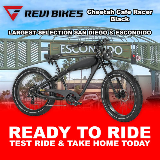 eBike Revi Cheetah Cafe Racer - Black - Ready to Ride