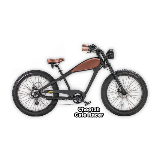 eBike Revi Cheetah Cafe Racer - Black/Brown - In Box