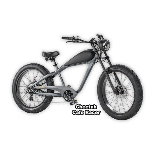 eBike Revi Cheetah Cafe Racer - Platinum/Black - In Box