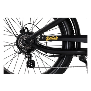 REVI Cheetah PLUS 750w Step Over Ebike 26x4 Fat Tire Electric Vintage eBike - Fat Tire Cruiser eBike - REVI|BLACK48V1|3000 eBike Super Shop