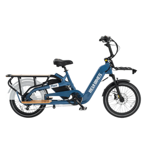 REVI Flux 750w Step Thru Ebike 20x2.4 Fat Tire Mini Fat Tire Electric Cargo eBike - Cargo eBike - REVI|CARGO|NAVY|0045 eBike Super Shop