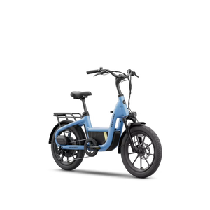Segway Muxi Pro electric scooter in Reef Blue, side view, on white background