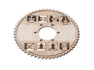 Stomp Ebox Dragster Megalith Sprocket 219H in bronze, close-up product image showing detailed teeth and mounting holes