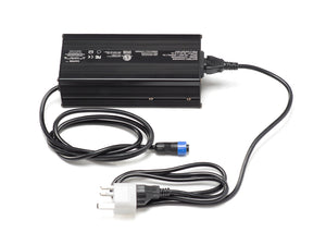 Stomp Ebox Megalith 72V Battery & Charger Kit displayed with battery pack and charger unit on a white background.