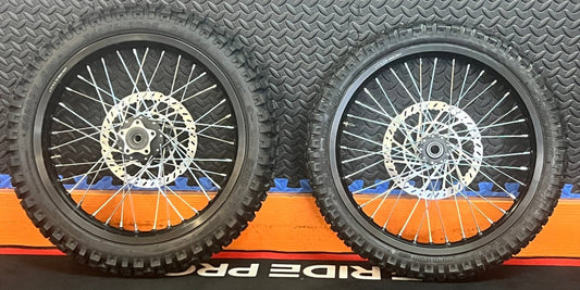 Talaria eMoto Wheel Set Shinko 244 Dual Sport 17"/17" Front & Rear Wheel & Tire Set for Moto Bikes *Does not include rotor or sprocket* - Talaria Wheel & Tire Set - EBIKE|2817 eBike Super Shop