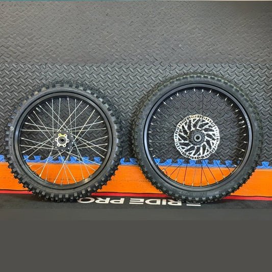 Throne eMoto Wheel Set CST Knobby 17"/19" Front & Rear Wheel & Tire Set for Electric Dirt Bikes *Does not include rotor or sprocket* - Throne Wheel & Tire Set - Throne | CST | 17 inch | Front Wheel & Tire Set eBike Super Shop